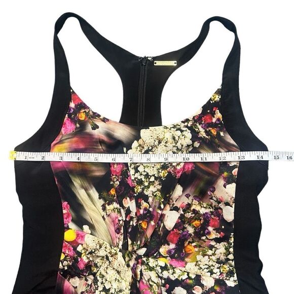 Rebecca Minkoff 100% Silk Joshua Watercolor Floral Racerback Mini Dress Size 0 - Picture 5 of 11